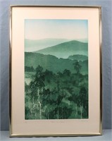 HICKEY, Peter "Blue on Green" Etching