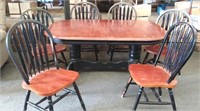 Dining Table W /6 Chairs approx 60" x 42" x 30"