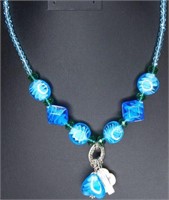 20" safari Murano glass beaded necklace