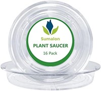 16 Pack 10inch/12inch Plant Saucer, Clear Plastic