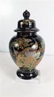 (1) Vintage Black Porcelain Jar