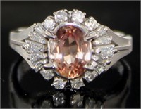 Platinum 1.67 ct GIA Sapphire & Diamond Ring