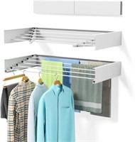 Laundry Rack  Wall Mounted  31.5 Wide  White