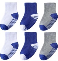 LO SHOKIM 6 PAIRS OF TODDLER SOCKS WITH GRIPPED