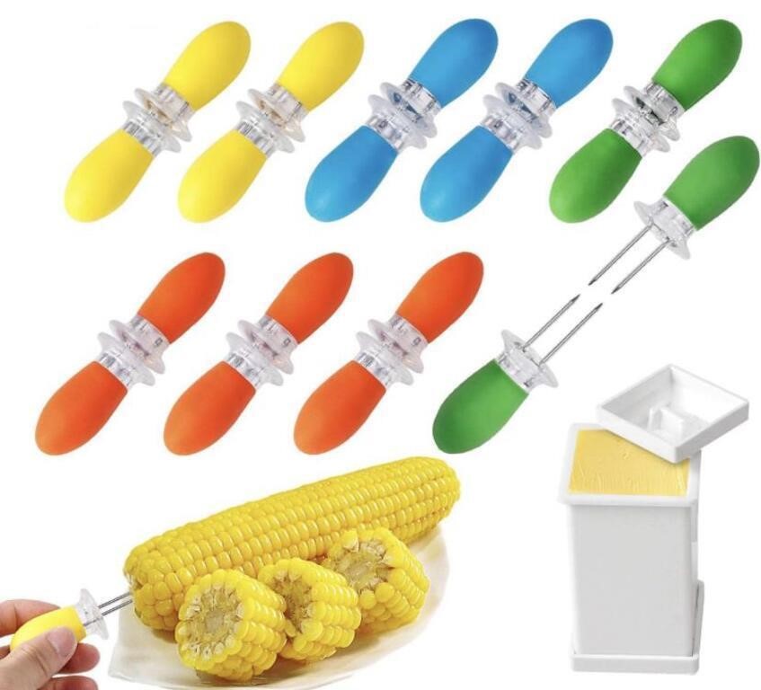 CORN COB HOLDERS W/BUTTER SPREADING TOOL 18PC