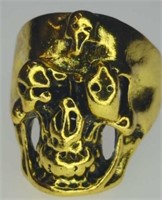 Golden skeleton ring size 7.75