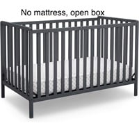 Children 4-in-1 Convertible Crib,Charcoal Grey