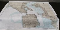46" x 35" Oceanic Map San Francisco