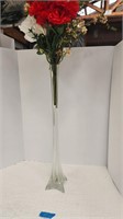 Twisted Art Glass Flower Vase 2ft