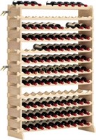 Soges 120 Bottle Wine Rack  12-Tier  Wood