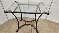 Rectangular End Table with glass top