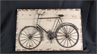 (1) Unique 3D Metal Bicycle Wall Art