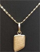 925 stamped 16" necklace with pendant