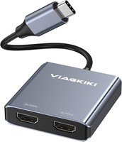 Viagkiki USB C to HDMI Adapter  Dual 8k