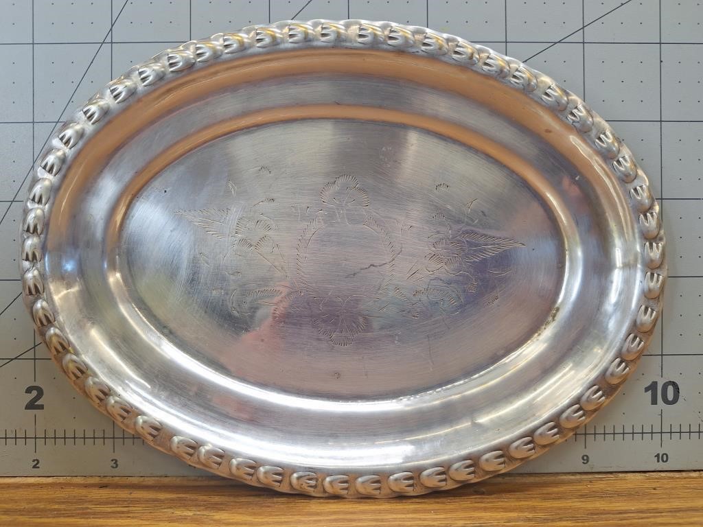 Silver-plated decorative plate