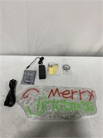 MERRY CHRISTMAS NEON SIGN, 19 X 6.5 IN