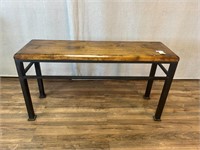 Industrial Style Sofa Table Wear on Top