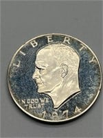 1974 40% Silver Eisenhower Dollar Coin
