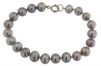 Natural 8 mm Gray Pearl 7" Bracelet