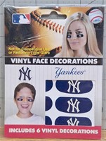 Vinyl face decorations NY Yankees