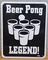 Beer pong legend sign