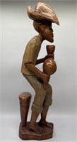 Vintage Hand Carved Wooden Figural Sculpture