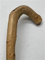 Vintage Eagle Themed Carved Wooden Cane
