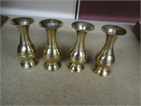 4 small Brass Vases