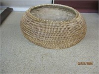 Tight Woven Cane Basket bowl Vintage