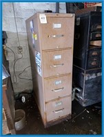 4 DRAWER METAL FILE CABINET WITH CONTENTS