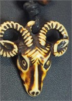 Hand carved Bone pendant necklace