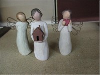 3 Willow Creek Angel Figurines