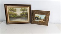 (2) Framed Nature Paintings