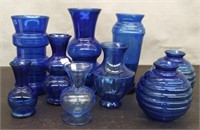 Box 9 Blue Glass Vases