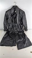 COMINT Leather Trench Coat - Size L