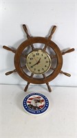 Nautical & Patriotic Wall Clock Duo