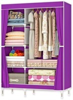 HUOMAQFAN Portable Wardrobe Storage Closet  Purple