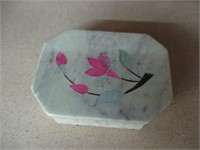 Vintage Inlay Trinket box  stone