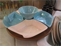 MId Century Chip and dip set
