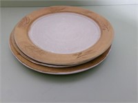 Stoneware handmade Plates White Centers