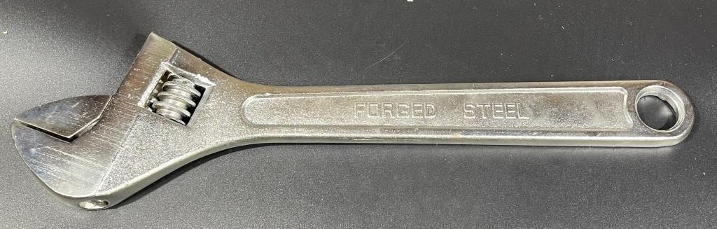 Large Forged Steel Adjustable Wrench