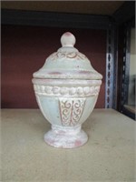 Vintage Terracotta Garden Urn with Lid