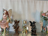 5pc Garden Fairy Statues Assorted