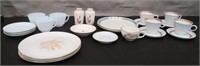Box Dishes-Gold Trim Plates & Cup, Saucer, Salt &