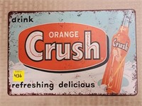 Orange Crush Soda Metal Sign
