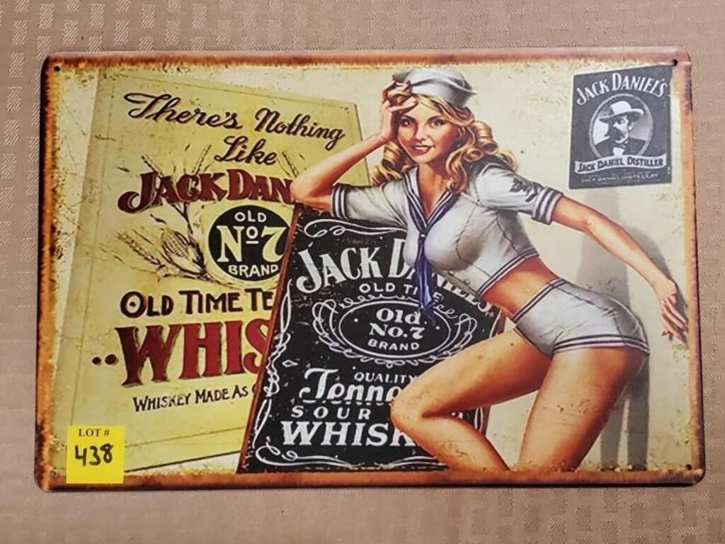Jack Daniels Pinup Girl Metal Sign