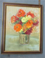 ART-Framed Painting Bouquet of colorful Flowers