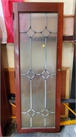 Antique Frosted Lead Glass Door