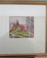 Vintage Watercolor Framed Signed