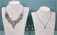 Sterling & Turquoise Necklaces + Earrings